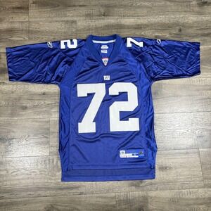 New York Giants Jersey Mens Small Blue NFL Football Osi Umenyiora 72 Reebok